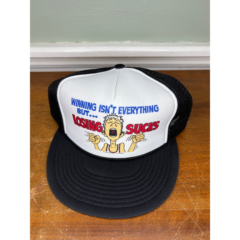 Vintage Nissin Winning Isnt‎ Everything Losing Sucks Trucker Hat Snapback Black